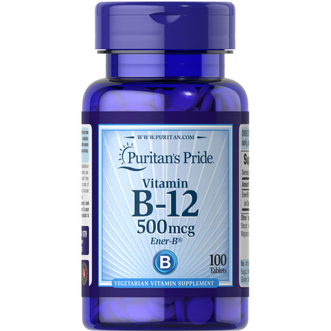 Puritan’s Pride Vitamin B-12 500mcg Tablet 100's