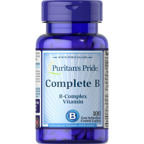 Puritan’s Pride Complete B (Vitamin B Complex) 100 easy to swallow coated caplets