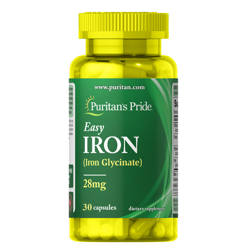Puritan’s Pride Easy Iron 28 mg (Iron Glycinate) 30’s