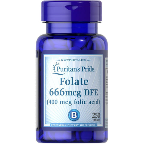 Puritan's Pride Folic Acid 400mcg Tablet 250's