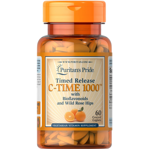 Puritan’s Pride Vitamin C-1000 mg with Rose Hips Timed Release 60's