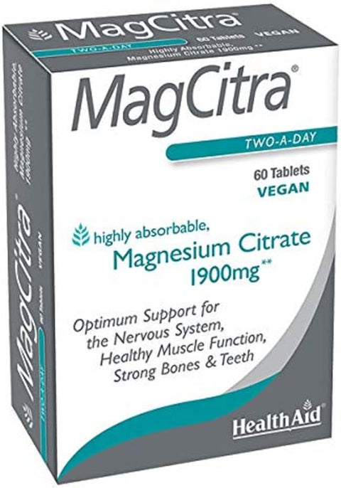 Health Aid MagCitra 60 Vegan Tablets