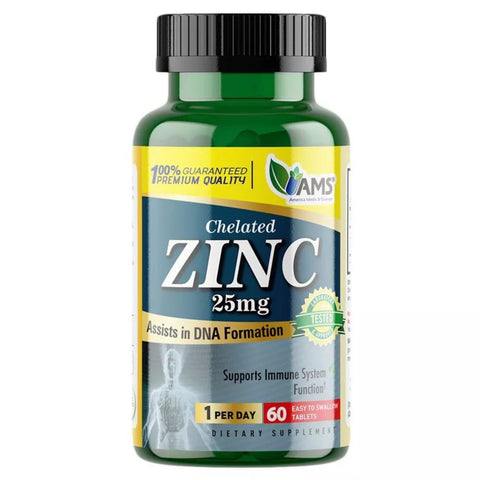 AMS Zinc 25mg Tablets 60's