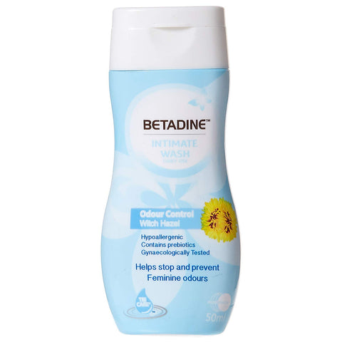 Betadine Daily Use Feminine Intimate Wash, Odour Control Witch Hazel 50ml