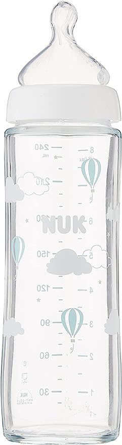 Nuk New Classic Glass Baby Bottle 240ml 6-18 Months