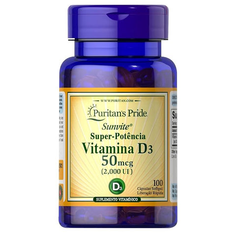Puritan’s Pride Vitamin D3 50mcg (2000 IU) Softgel 100's