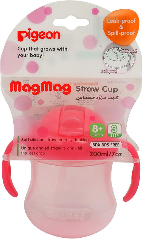 Pigeon Mag Mag Straw Cup (Pink)