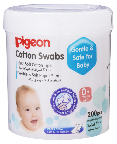 Pigeon Cotton Swabs Extra Thin Stem 200 pcs