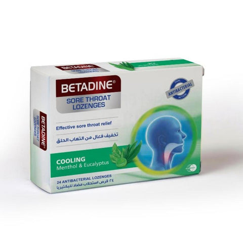 Betadine Sore Throat Lozenges Menthol&Euclyptus 24'S