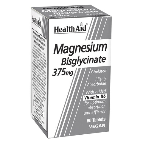 Health Aid Magnesium Bisglycinate 375Mg 60 Vegan Tablets