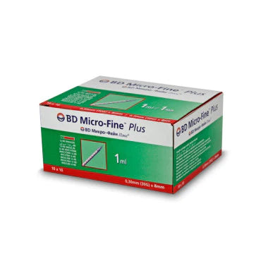 BD Micro-Fine Plus U-100 0.3ml Insulin Syringe 30g x 8mm