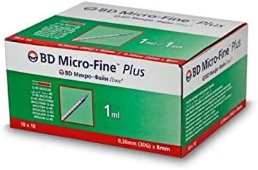 BD Micro-Fine Plus U-100 1ml Insulin Syringe 30g x 8mm