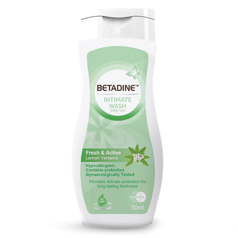 Betadine Daily Use Feminine Intimate Wash, Fresh & Active Lemon Verbena 50ml