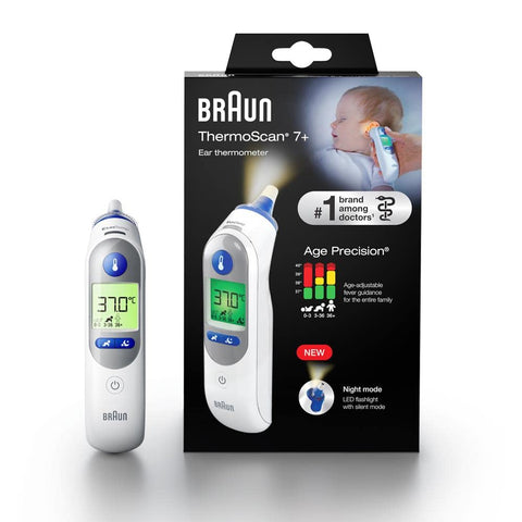 Braun Irt 6525 Thermoscan 7+ With Age Precision And Night Mode, White