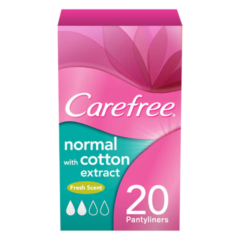 Carefree Panty Liners Single Wrapped Fresh 20's