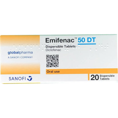 Emifenac 50mg Dispersible Tablet 20's