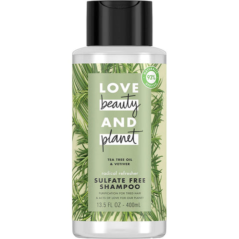 Love Beauty Planet Tea Tree Oil & Vetiver Shampoo 400ml
