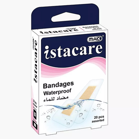 Max Istacare Bandages Water Proof 20pc/Box Assorted