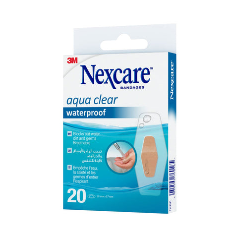 Nexcare Clear Waterproof Bandages 20's