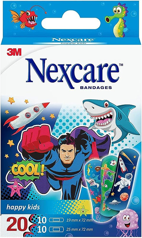 Nexcare Happy Kids Plasters Cool, Assorted 20's