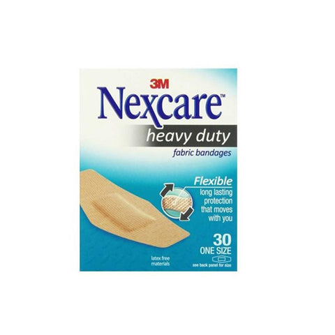 Nexcare Heavy Duty Flexible Fabric Bandages One Size 30's