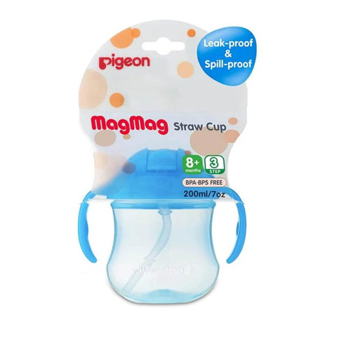 Pigeon Mag Mag Straw Cup (Sky Blue)