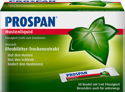 Prospan Cough Liquid, sachets (21 sticks packs with 5ml of liquid)