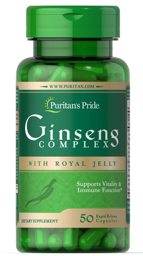 Puritan's Pride Ginseng & Royal Jelly Capsules 50's