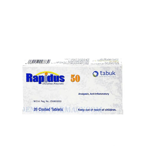 Rapidus 50mg Tablet, 20's