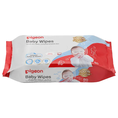 Pigeon 100% Pure Water Baby Wipes 80 Wipes