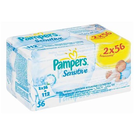 Pampers Baby Wipes Sensitive 2 x 56's