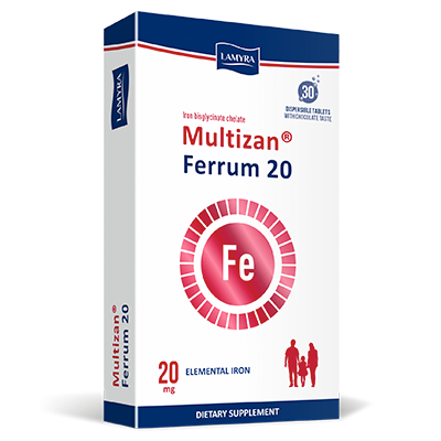 Multizan® Ferrum 20 30 Dispersable tablets with chocolate taste