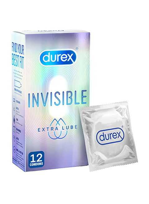 Durex Invisible Extra Lubricant 12's